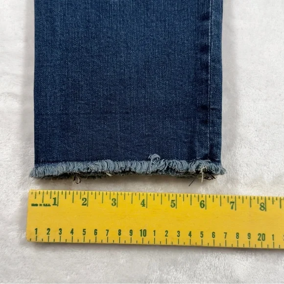 Kut From the Kloth Asher Frayed Cuffed Straight Leg Jeans Size 8 - Picture 11 of 12